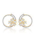 Zircon Floral Stud Earrings