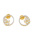 Zircon Floral Stud Earrings