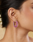 Ayesha Zircon Hoop Earrings