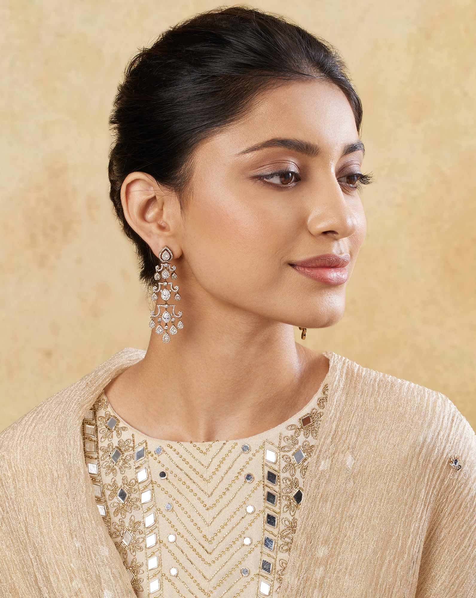 Rubina Zircon Dangler Earrings