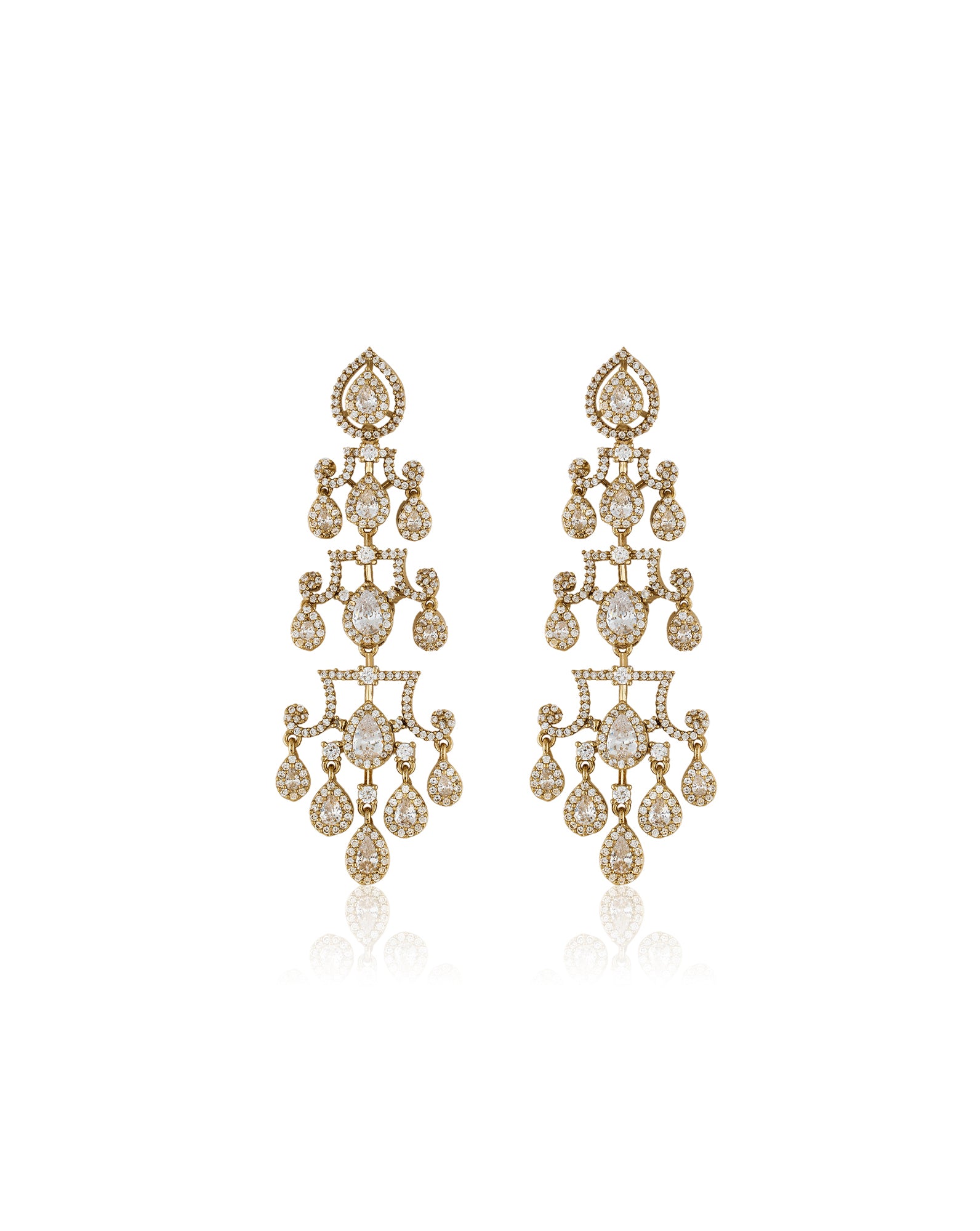 Rubina Zircon Dangler Earrings