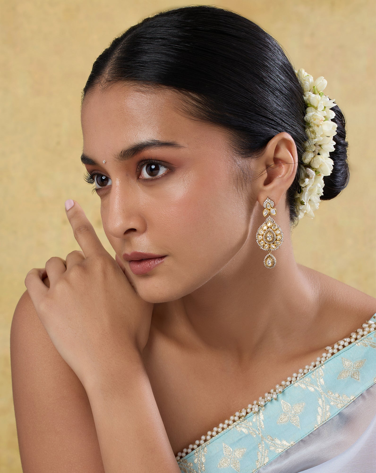 Zamana Kundan Polki Earrings