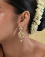 Kundan Polki Pink Gold Bridal Earrings