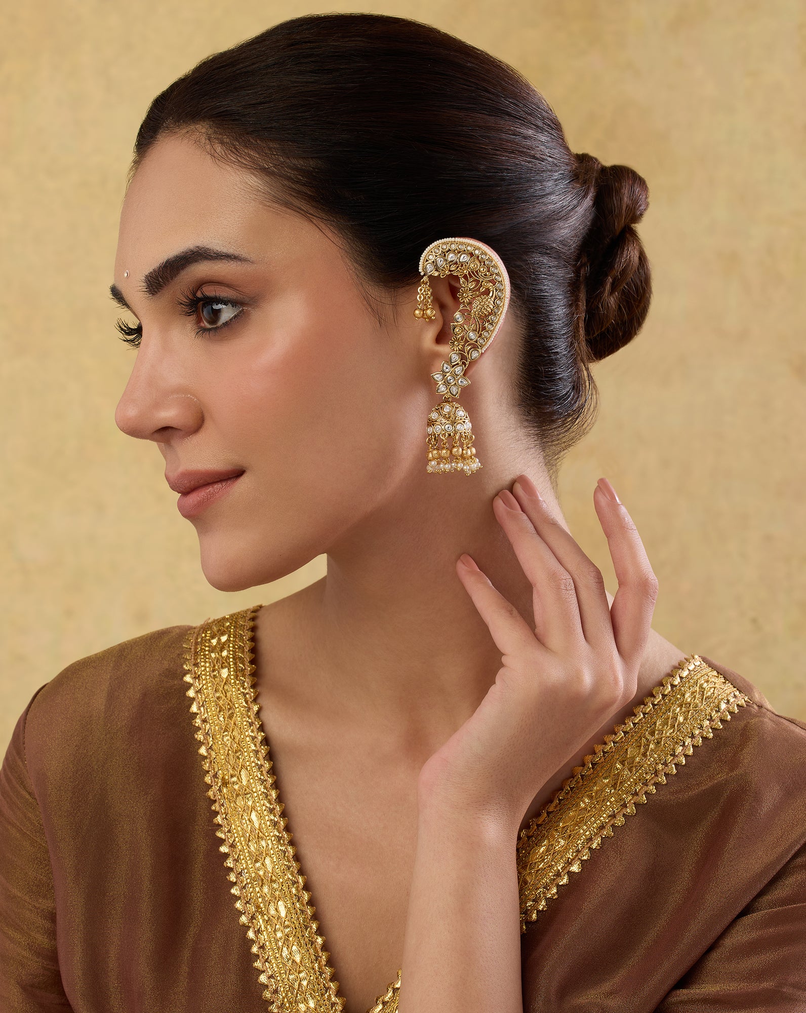 Pankhuri Temple Ear Cuffs