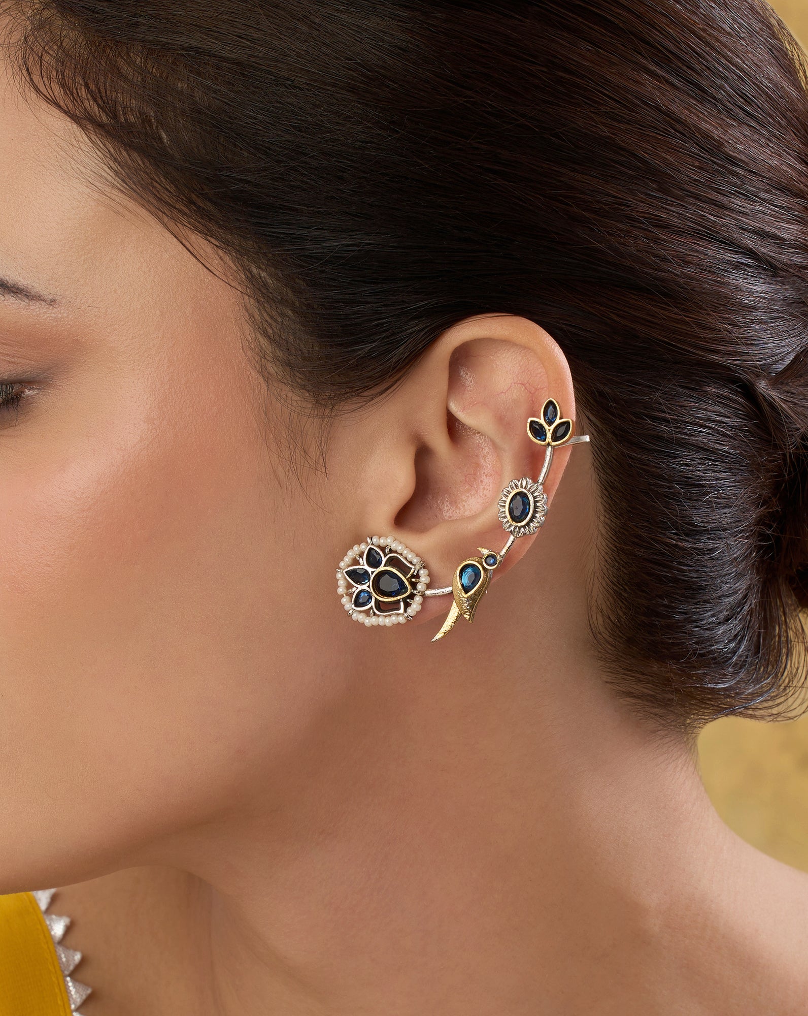 Panchee Oxidised Ear Cuffs