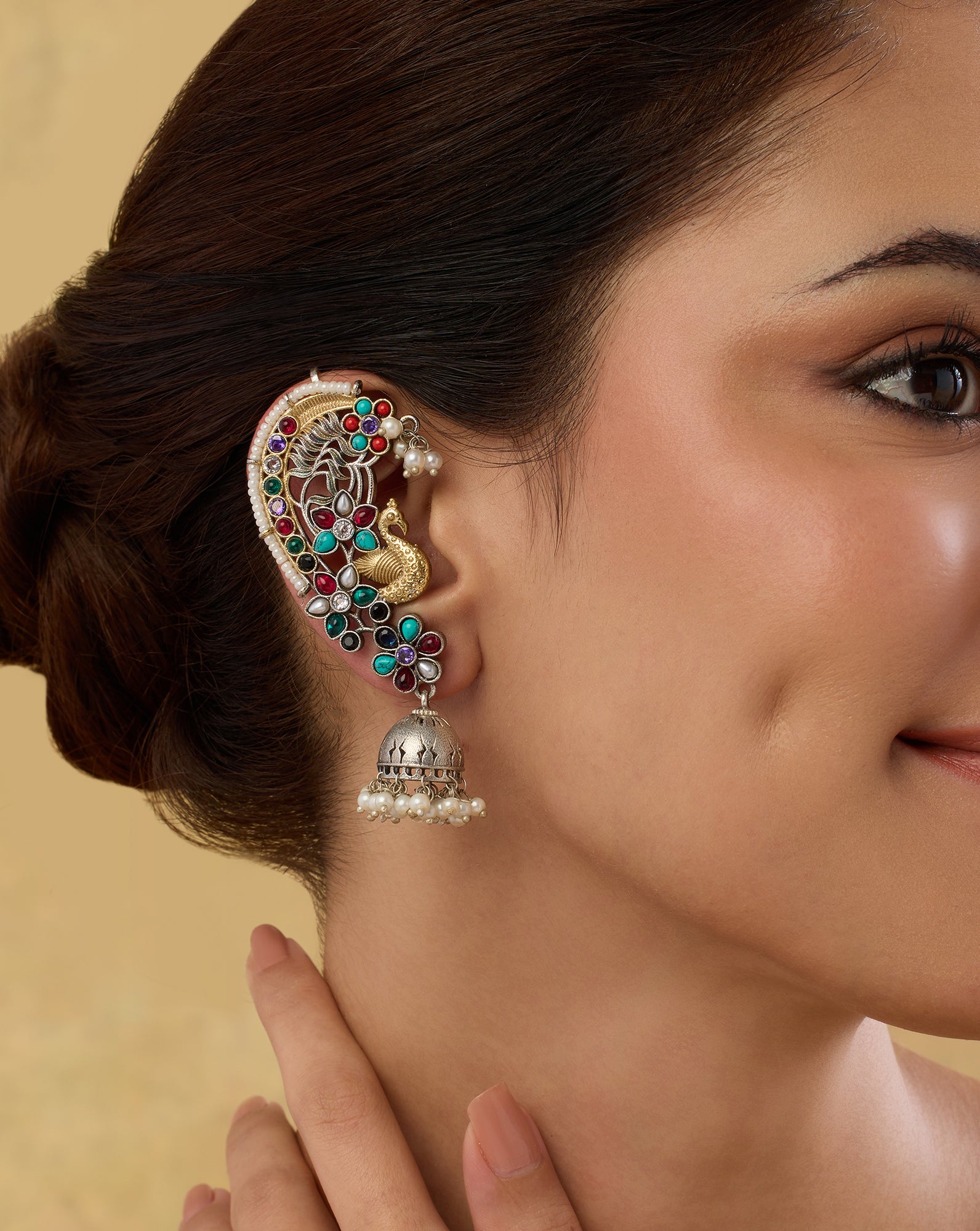 Hansi Oxidised Ear Cuffs