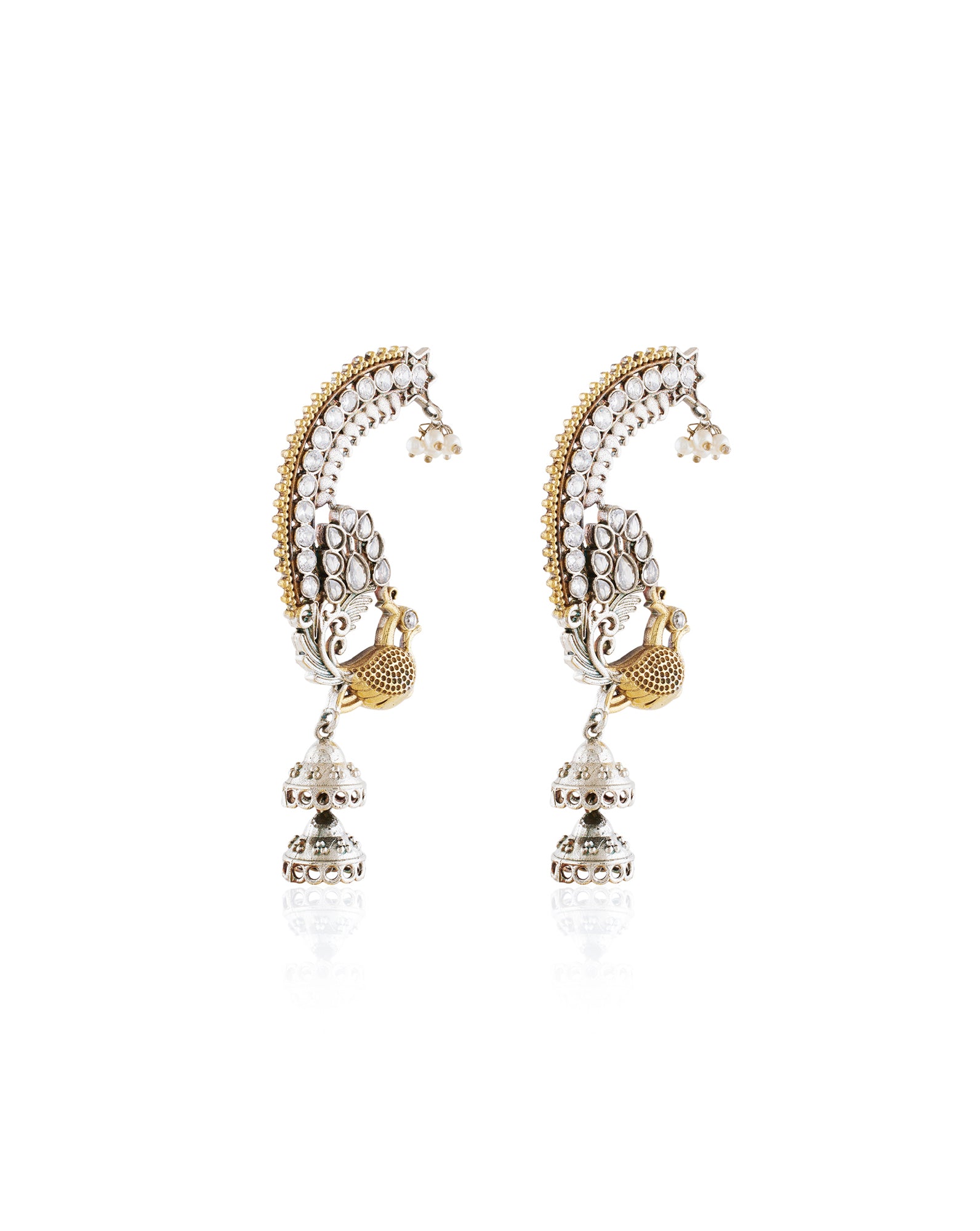 Chidiya Oxidised Ear Cuffs