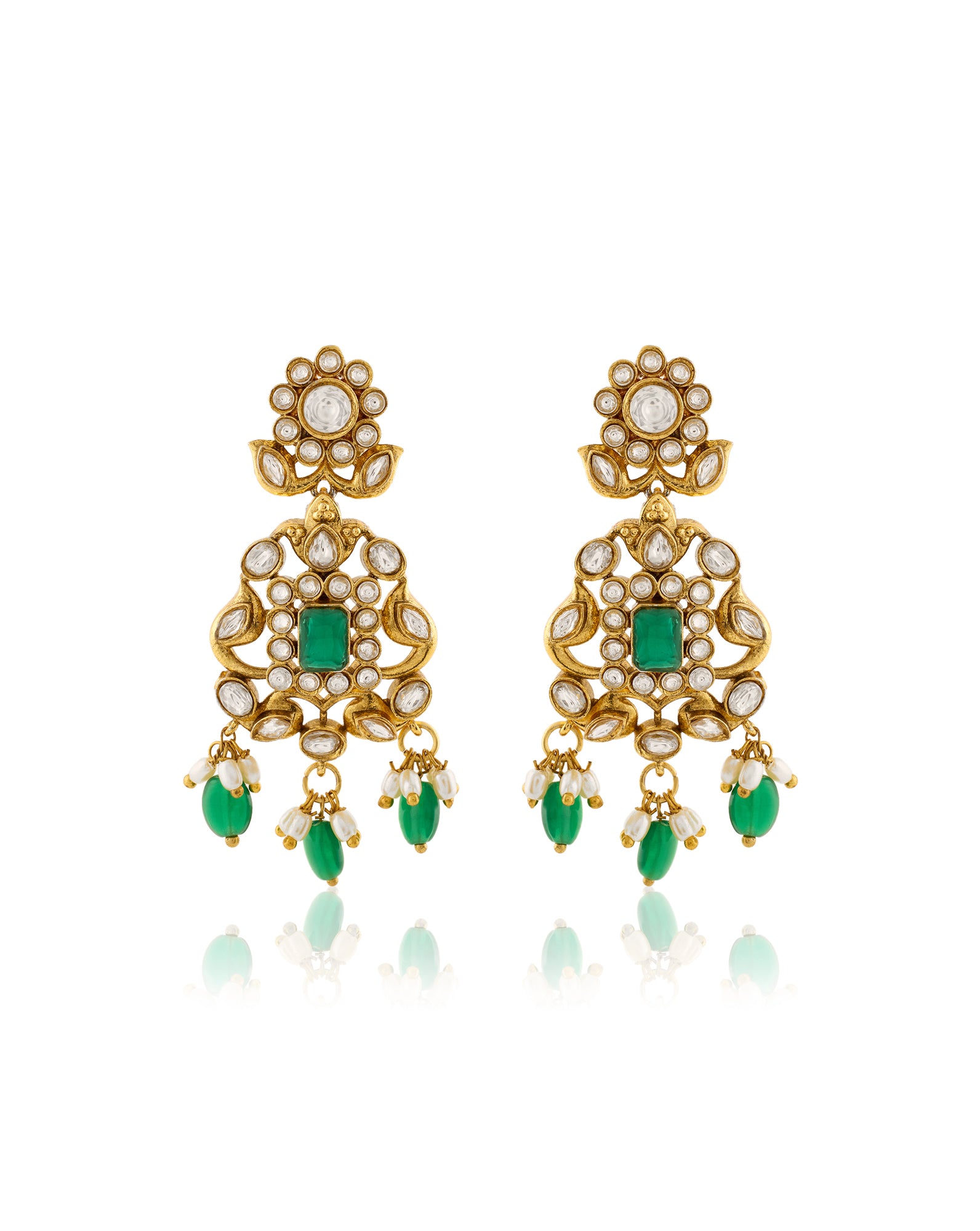 Lichiya Kundan Polki Danglers