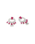 Zircon Ruby Danglers Earrings