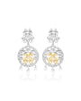 Vaarini Oxidised Silver Earrings