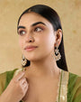 Zircon Gold Chaandbali Earrings