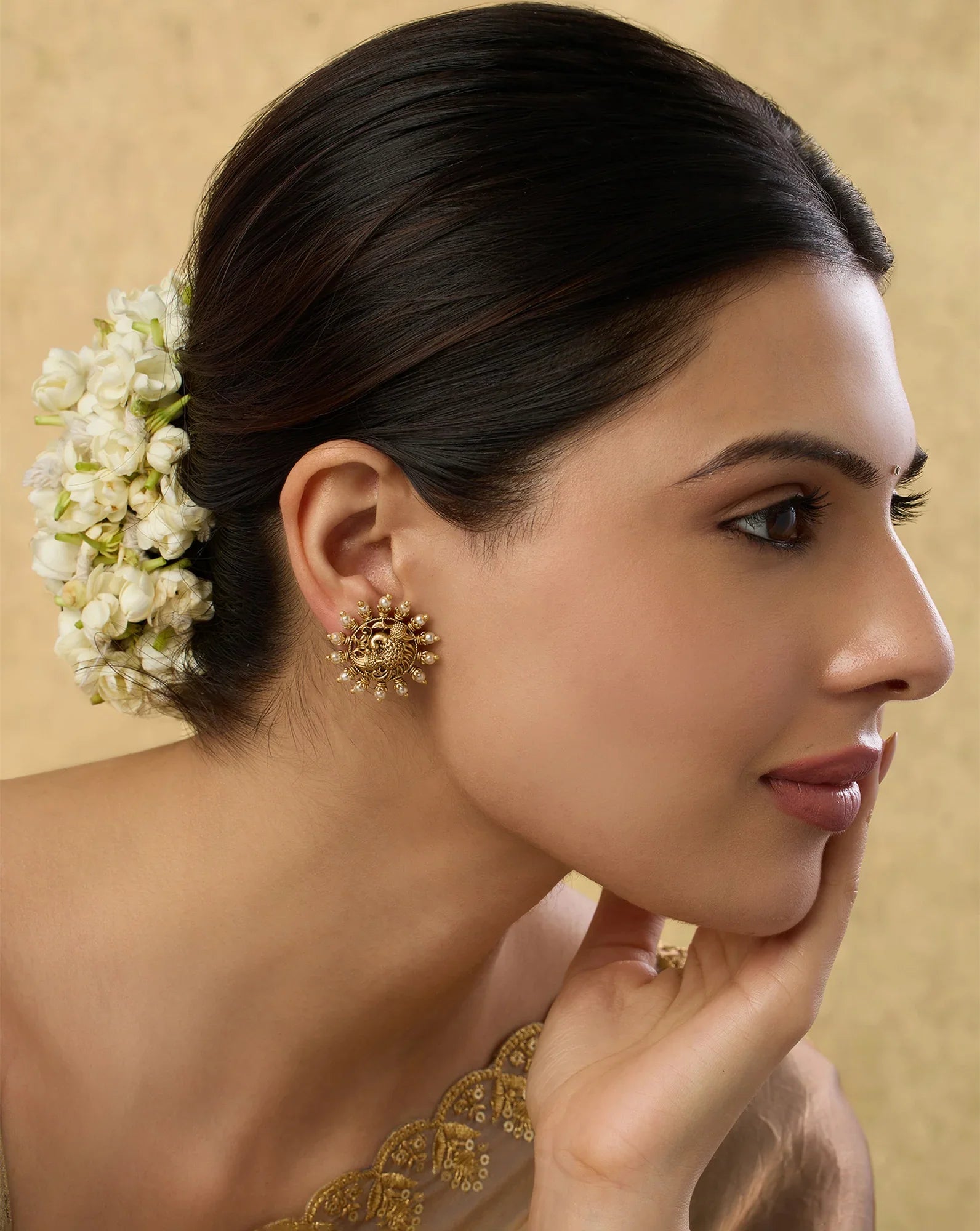 Taniree Temple Stud Earrings