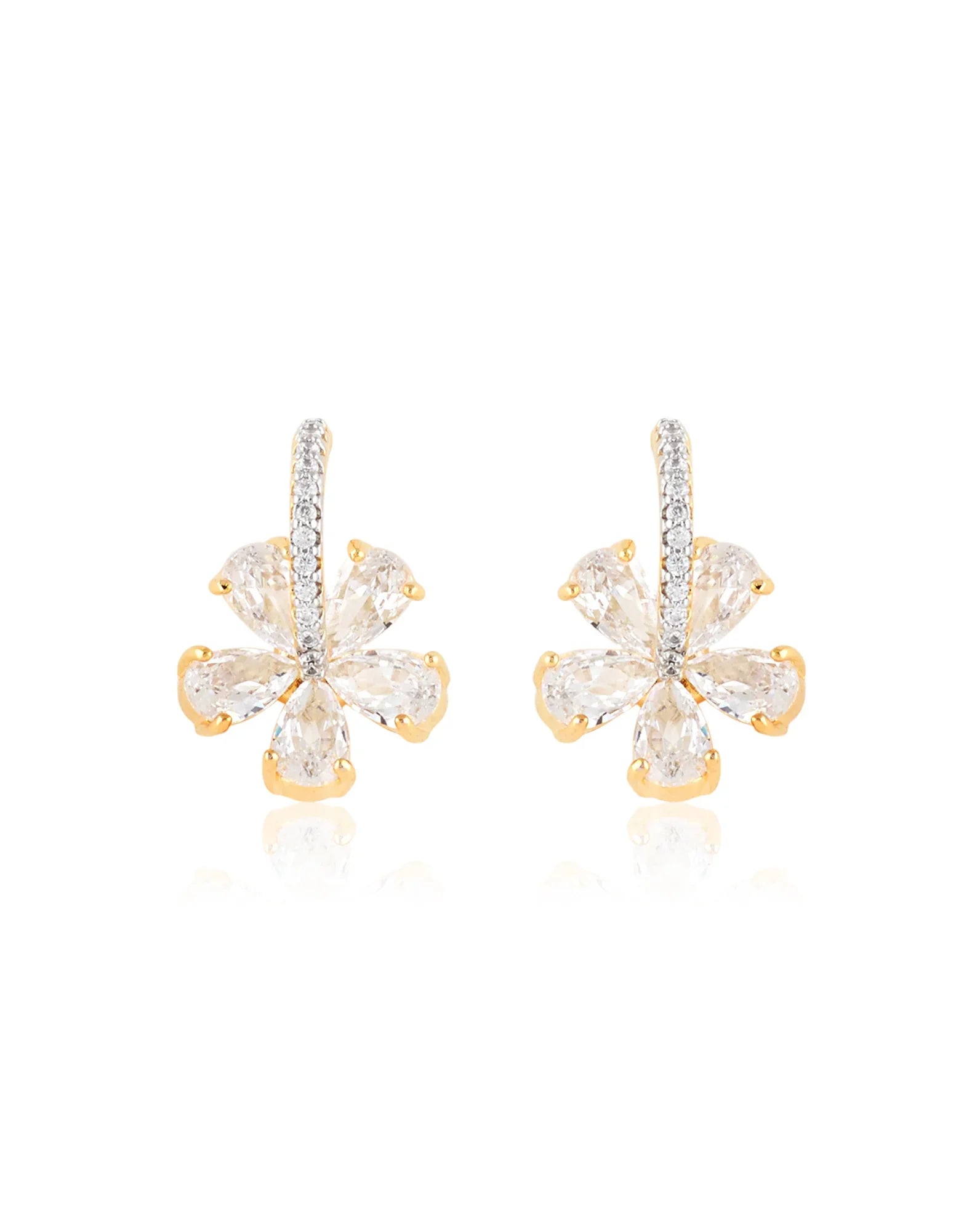 Sayoniya Zircon Stud Earrings