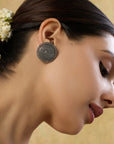 Pravisha Oxidised Silver Studs