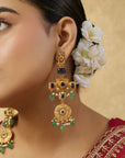 Rivya Gold Dangler Earrings