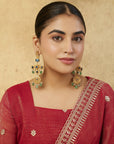 Rivya Gold Dangler Earrings