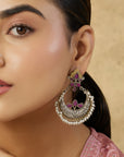 Nevi Oxidised Chaandbaali Earrings
