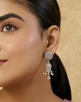 Orvee Oxidised Dangler Earrings