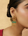 Vynaa Gold Dangler Earrings