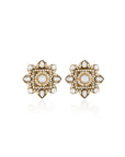 Chaukor Kundan Gold Statement Stud Earrings