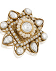 Chaukor Kundan Gold Statement Stud Earrings