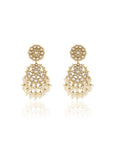 Kundan Statement Gold Chaandbaali Earrings
