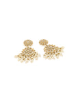 Kundan Statement Gold Chaandbaali Earrings
