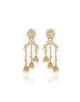 Kundan Statement Gold Dangler Earrings