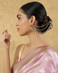 Kundan Gold Pearl Ear Chains