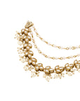 Kundan Gold Pearl Ear Chains