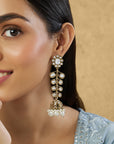 Bageecha Kundan Gold Jhumki Danglers