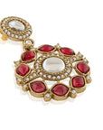 Floral Kundan Gold Statement Danglers