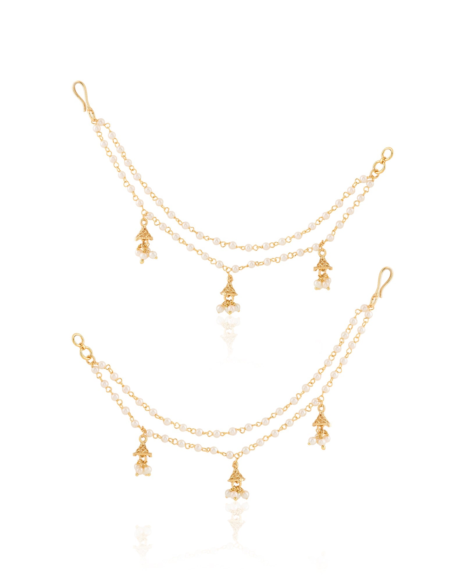 Temple Gold Ear Chains