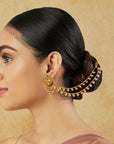 Pearl Temple Gold Ear Chains