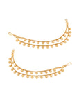 Pearl Temple Gold Ear Chains