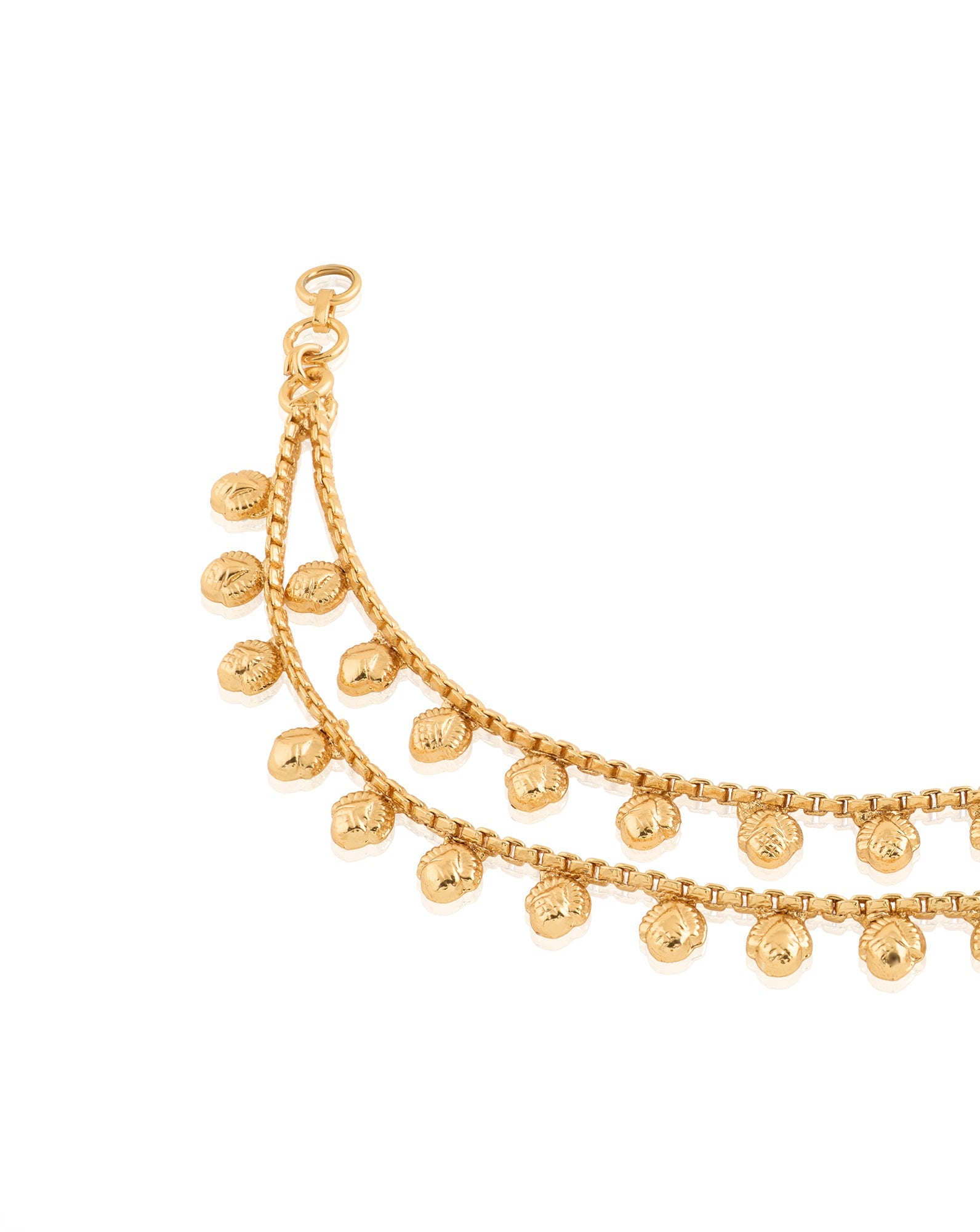 Pearl Temple Gold Ear Chains