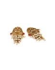 Laxmi Temple Gold Stud Earrings
