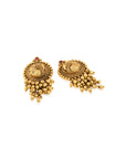 Swan Temple Gold Stud Earrings