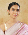 Swan Temple Gold Stud Earrings