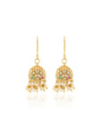 Pearl Temple Gold Jhumkas
