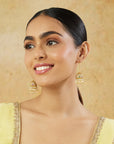 Pearl Temple Gold Jhumkas