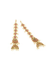 Floral Temple Gold Long Jhumkas