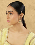 Floral Temple Gold Long Jhumkas