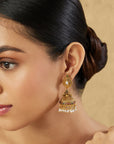 Gold Temple Statement Jhumkas