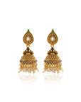 Gold Temple Statement Jhumkas