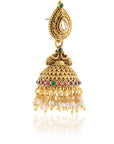 Gold Temple Statement Jhumkas