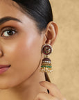 Ruby Temple Gold Jhumkas
