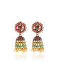 Ruby Temple Gold Jhumkas