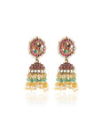 Ruby Temple Gold Jhumkas