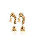 Morni Gold Temple Jhumka Ear Cuffs